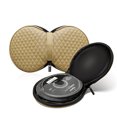 thumbnail image 1 of Estuche portátil de almacenamiento de capacidad para 20 CD DVD con Ndcxsfigh caja de disco con cremallera para automóvil (Beige), 1 of 6