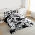 thumbnail image 3 of Homewish Rugby Gamer Queen Comforter Set,Football Sport City Bedding Sets,Gray Black Bedding Comforter Set For Teens,Super Cozy Room Decor Reversible,3 Pieces, 3 of 8