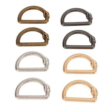 

D Shape Buckle Clips 4 Colors Welded Metal D Rings Exquisite Workmanship For Shoes For Bags