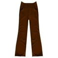 thumbnail image 4 of Womens Pants Women's Casual Straight Leg Loose Pocket Solid Color Yoga Daily Pants, 4 of 5