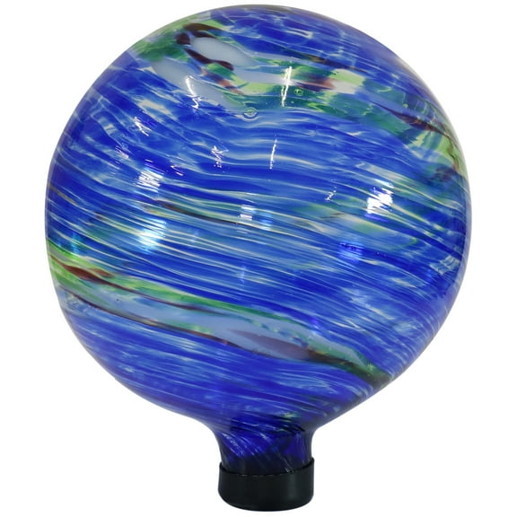 Sunnydaze Northern Lights 10" Glass Outdoor Gazing Globe