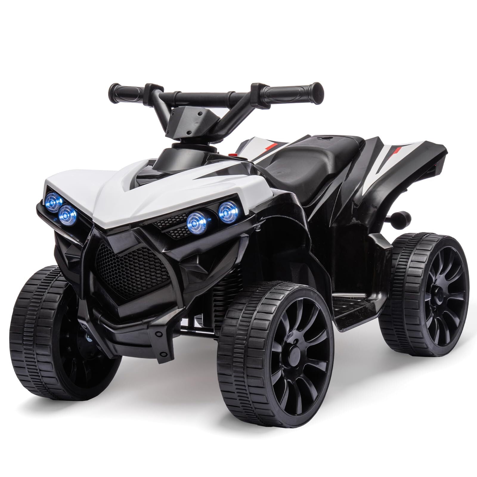 Kids ATV 4 Wheeler,6V Ride-On ATV Car Toy for Children Ages 1-5, 1.8 Mph Max Speed, Music,Led Lights,Electric Vehicle Quad Car for Kids