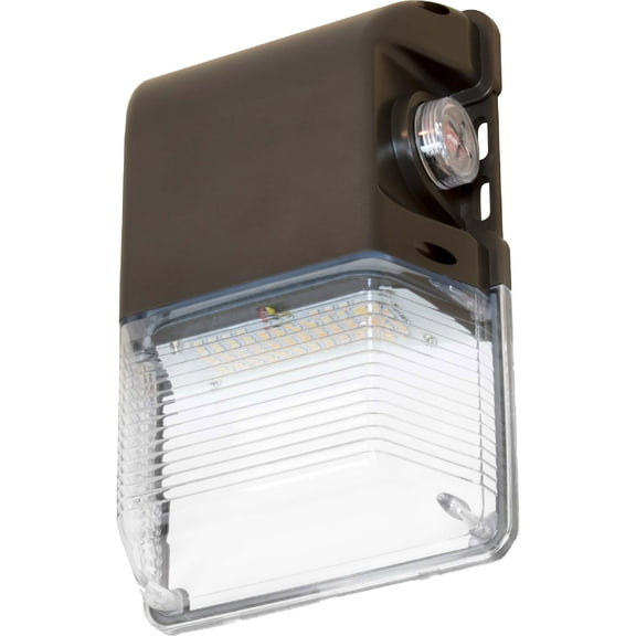 Simply Conserve 15/20/25-Watt 50/60/70-Watt Equivalenttegrated LED Bronze Wet Rated Wall Pack Light 3000K/4000K/5000K