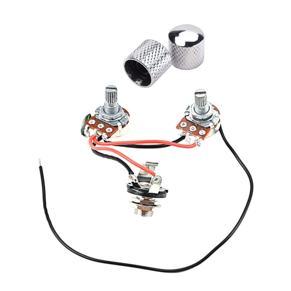 1 Volume 1 Tone Control Knobs 3 Way 500K Pots Electric Guitar Wiring Harness Kits Replacement with 2 Knobs