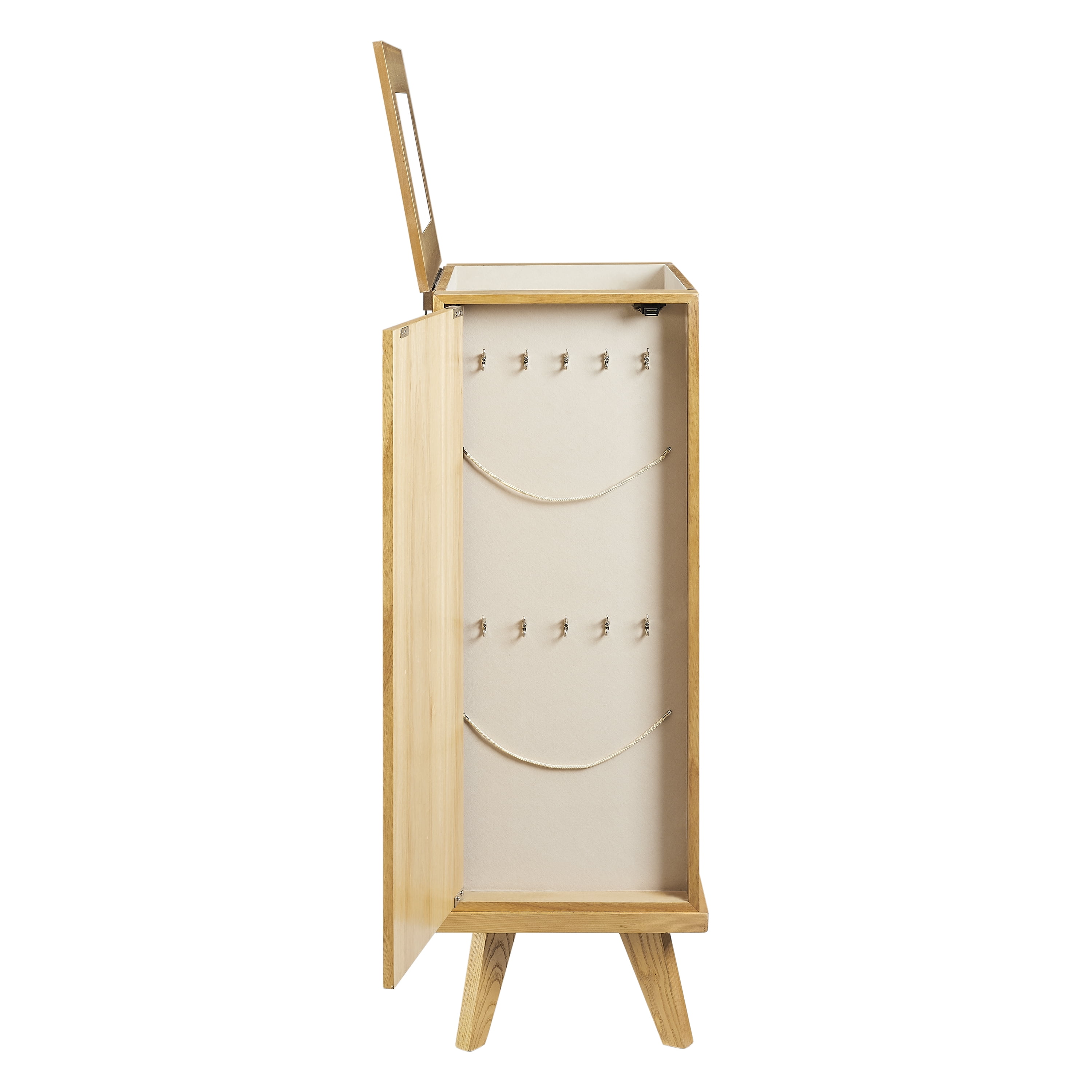 Powell Beelner Cane Jewelry Armoire, Natural