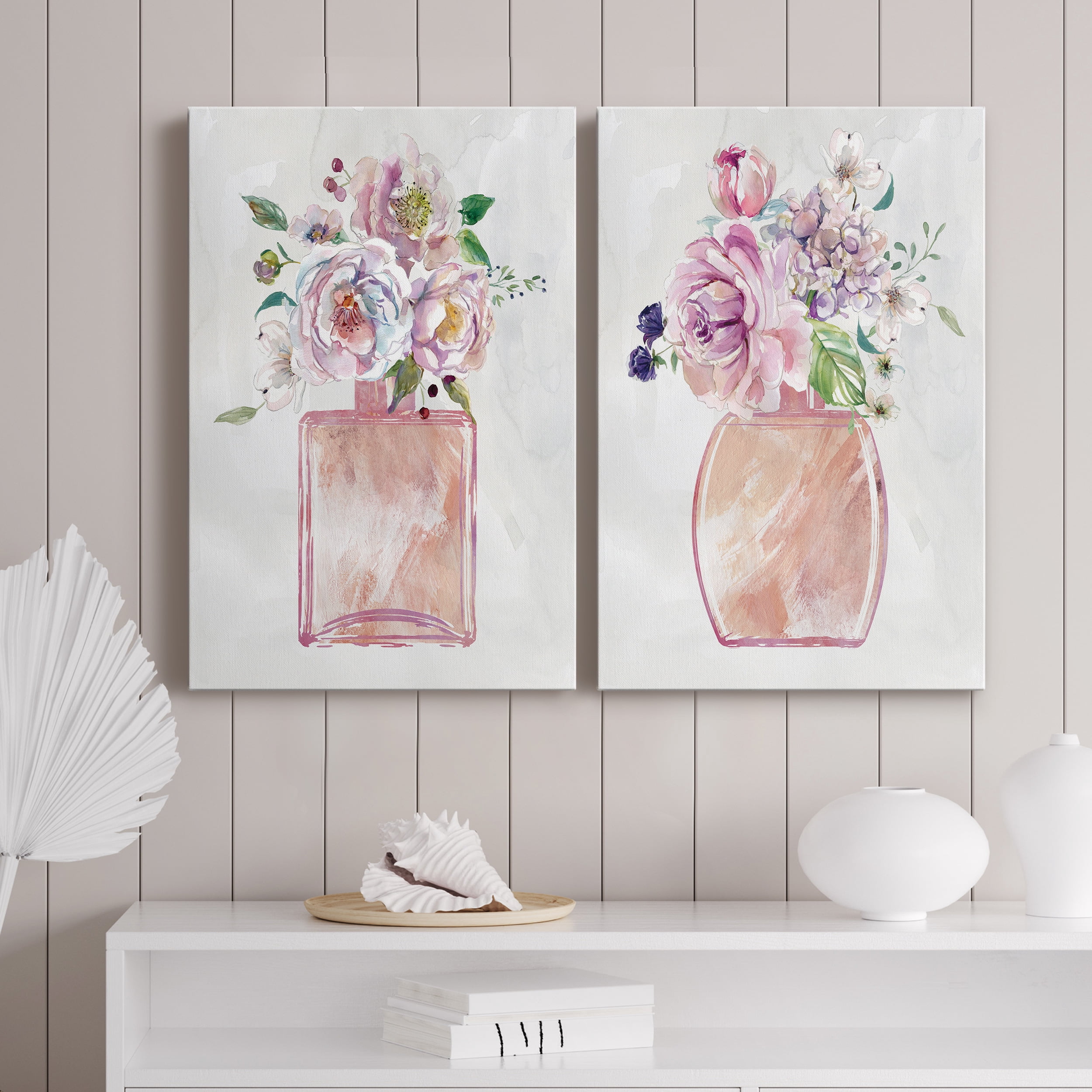 Fragrance of Summer I Premium Gallery Wrapped Canvas - Ready to Hang - Set of 2 - 32 x 48 Each