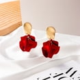 thumbnail image 3 of harmtty 1 Pair Drop Earrings Temperament Elegant Irregular Geometric All-match Decoration Acrylic Shell Women Flower Petal Pendant Earrings Jewelry Gift for Dating, 3 of 8