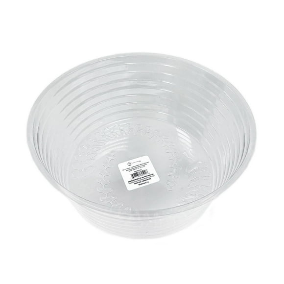 Hometrends Deep Lightweight 10'' Clear Plant Saucer-Single Piece-Round Tray-Strong Plastic Plant saucers-Perfect for Use Indoor & Outdoor, Deep&Sturdy&Durable Round Plastic Plant Saucers
