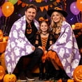 thumbnail image 4 of LEFXSMR Halloween Blanket Flannel Ghost Gnome Pumpkin Decor Holiday Fall Throw Blanket for Couch Bed Halloween Decorations, 27.56*39.37", 4 of 6