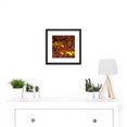 thumbnail image 2 of Abstract Lava Magma Paint Swirls 8X8 Inch Square Wooden Framed Wall Art Print Picture with Mount, 2 of 4