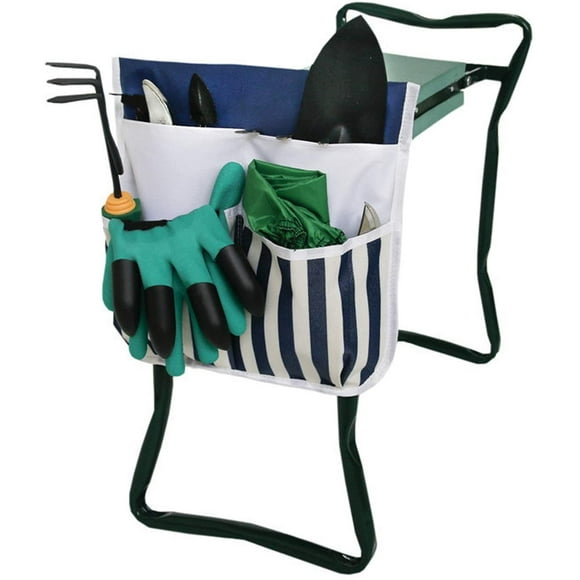 Garden Kneeler Tool Bag, Waterproof Durable Gardening Tote Bag with Handle Pockets for Kneeling Chair Garden Bench Stool Hanging Organizer Patio Bathroom Portable Gardening Seat Tools Storage Pouch