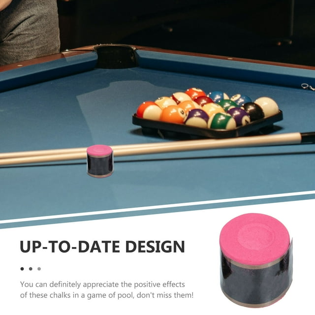 OULII 4 Pcs Craies Roses pour Queue de Billard Durables et Portables pour Joueurs Professionnels