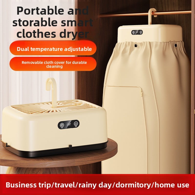 Foldable clothes dryer, hanging small dryer, 360 cycle heating, overheating and power failure protection, fast drying, hidden rope design.