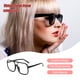 thumbnail image 4 of Sonducket Gafas ópticas Gafas con montura negra Protección de moda Accesorios de ropa de marco grande para protección de ojos Lentes negro bordeado blanco, 4 of 6