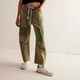 thumbnail image 2 of Yubnlvae Y2K Mid Waist Baggy Jeans - Women's Cropped Wide Leg Denim Pants (Retro Streetwear, Distressed) D 3XL, 2 of 8