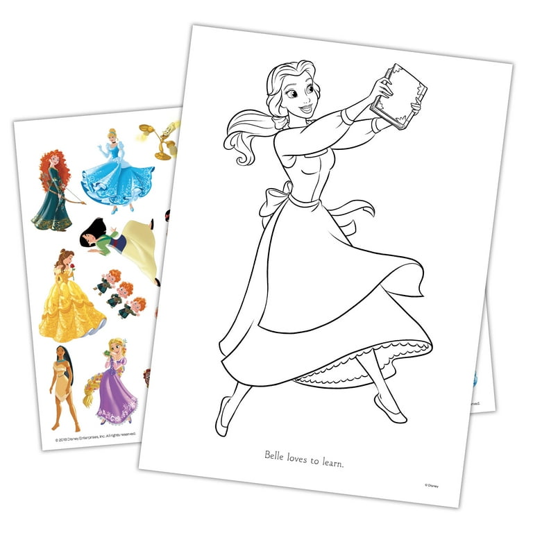 Disney Princess 48 Page Coloring and Activity Book With Tattoos