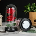 thumbnail image 4 of Valentines Day ornament display,Eternal Flower Simulation Rose Glass Cover Decoration LED Creative Night Light Gift For Girlfriend On Valentine's Day, 4 of 6