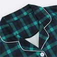 thumbnail image 4 of Ihph7 Long Pajamas for Women Set Plaid Pajamas Women Button Up Pajamas for Women Fall Lounge Sets for Women Pajama Sets for Women 2 Piece Womens 2 Piece Lounge Set Green M, 4 of 8