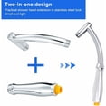 thumbnail image 3 of Shower Arm Extension 28CM ABS Shower Arm Extension Shower Head Extension Waterproof Shower Hose Extension Shower Holder Arm for Shower Head Bathroom,86g, 3 of 5