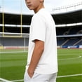 thumbnail image 6 of Ceisia Kids' V-Neck Short Sleeve Soccer Jersey Assorted Colors for Sports and Casual Wear White 5-6Years Gifts for Father, 6 of 8