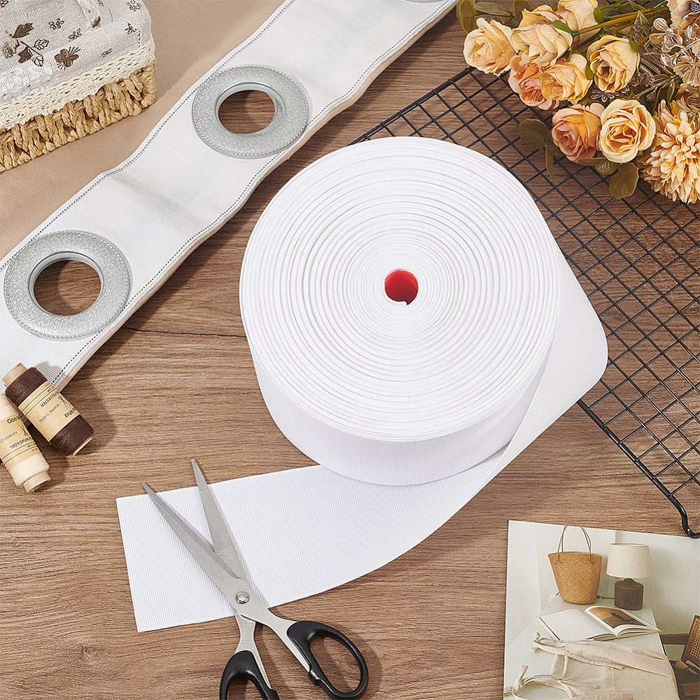 25M Polyester Curtain Tape Curtain Fabric White 10cm 25m/roll diy