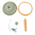 thumbnail image 2 of Rotating Cat Teaser, Easy Assembly 360 Degree Rotatable Cat Feather Toy  For Home Orange And Blue,Yellow And Green, 2 of 8