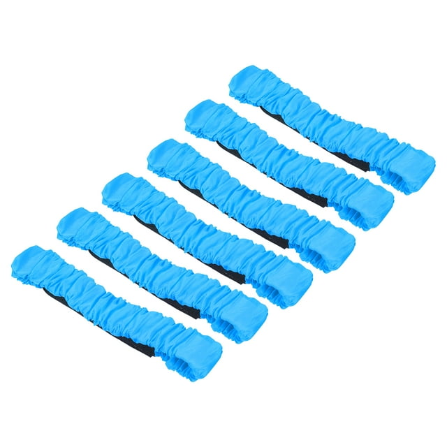 Unique Bargains Bande Élastique de Course à 3 Pattes pour Relais de Carnaval Extérieur, Bleu, Lot de 6