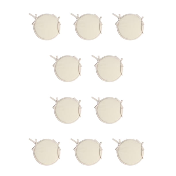 Bewildely Cojín de algodón y cómodo para sillas de bistró - Cojín de asiento con lazos que no se desvanece beige beige 10piezas