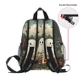 thumbnail image 5 of FORMRS School Backpack with Front Zippered Pocket 12" Elementary Student Travel Daypack, Ghost in Strawberry Fields, 5 of 6