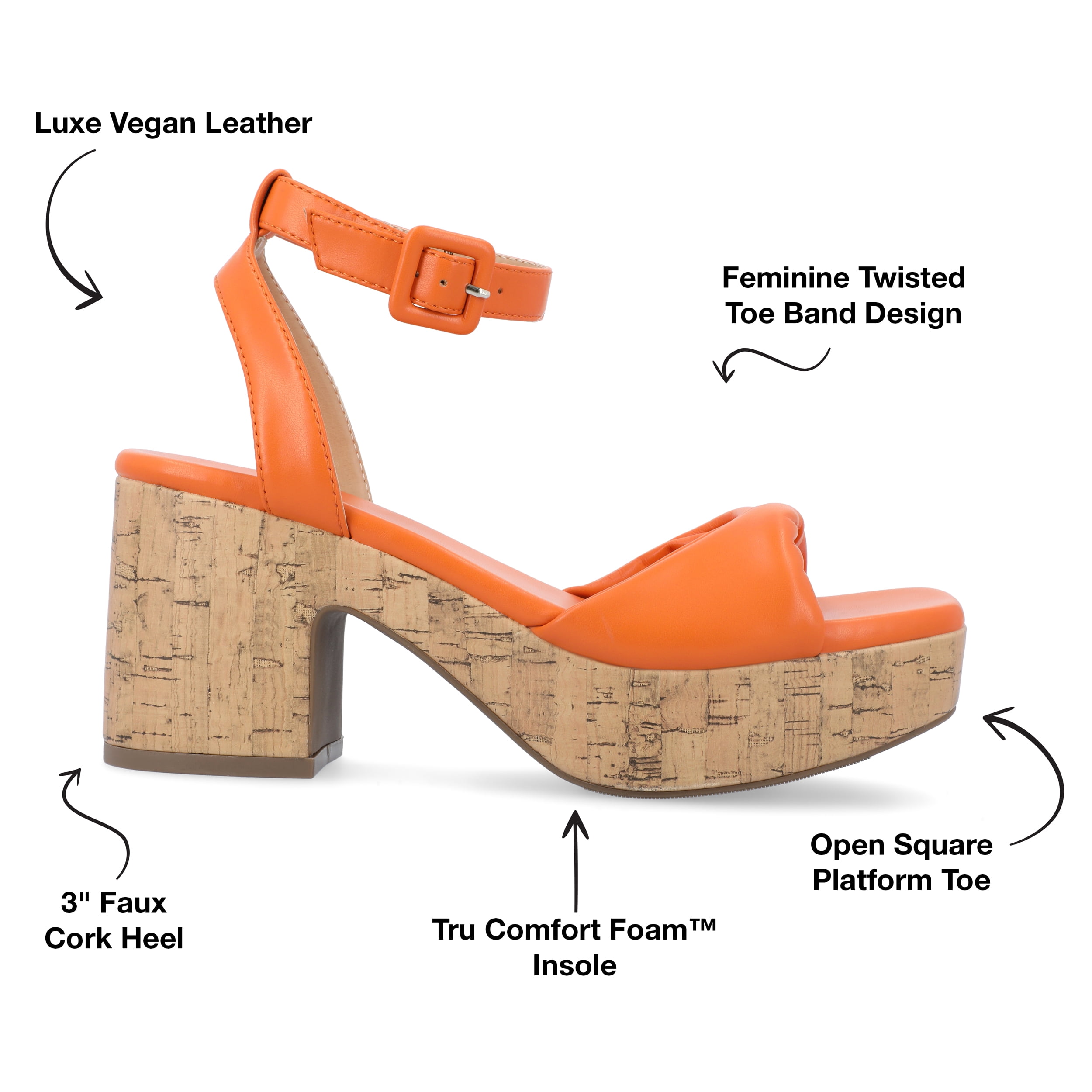 Journee Collection Womens Eianna Tru Comfort Foam Ankle Strap Platform Sandals