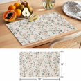 thumbnail image 6 of Spring Floral Placemats Set of 12 Watercolor Flowers Leaves Tree Branches Beige Place Mats Indoor Wipeable Table Mats Washable Dining Table Placemats for Kitchen Holiday Party Home Decor 13x19 Inch, 6 of 9