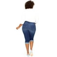thumbnail image 2 of Jack David Womens Plus Size Stretch Capri Denim Jeans Pants - Dark Blue (PC-7747), 2 of 4