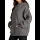 thumbnail image 2 of Sudadera Informal de Larga con Capucha para Mujer, Jersey de y Otoño con Bolsillos. Gris Oscuro M, 2 of 9