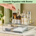 thumbnail image 3 of Niulife Makeup Organizer Countertop With Drawers Bedroom Vanity Clear Skincare Organizer Cute Cosmetic Display Cases for Perfumes Lipsticks,Clear, 3 of 7