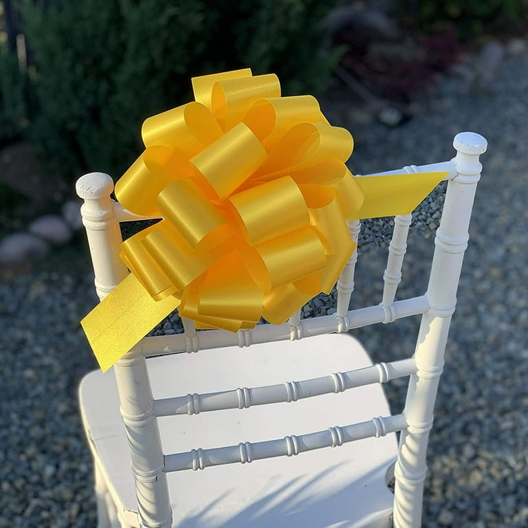 Large Yellow Ribbon Pull Bows - 9 Wide, Set of 6, Mardi Gras, Easter,  Spring, Summer, Support Our Troops Ribbon, Gift Bows, Presents, Gift  Basket