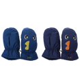 thumbnail image 2 of Lindos guantes de esquí para niños, de invierno, acolchados, térmicos, de algodón, impermeables, color azul marino, 2 of 5
