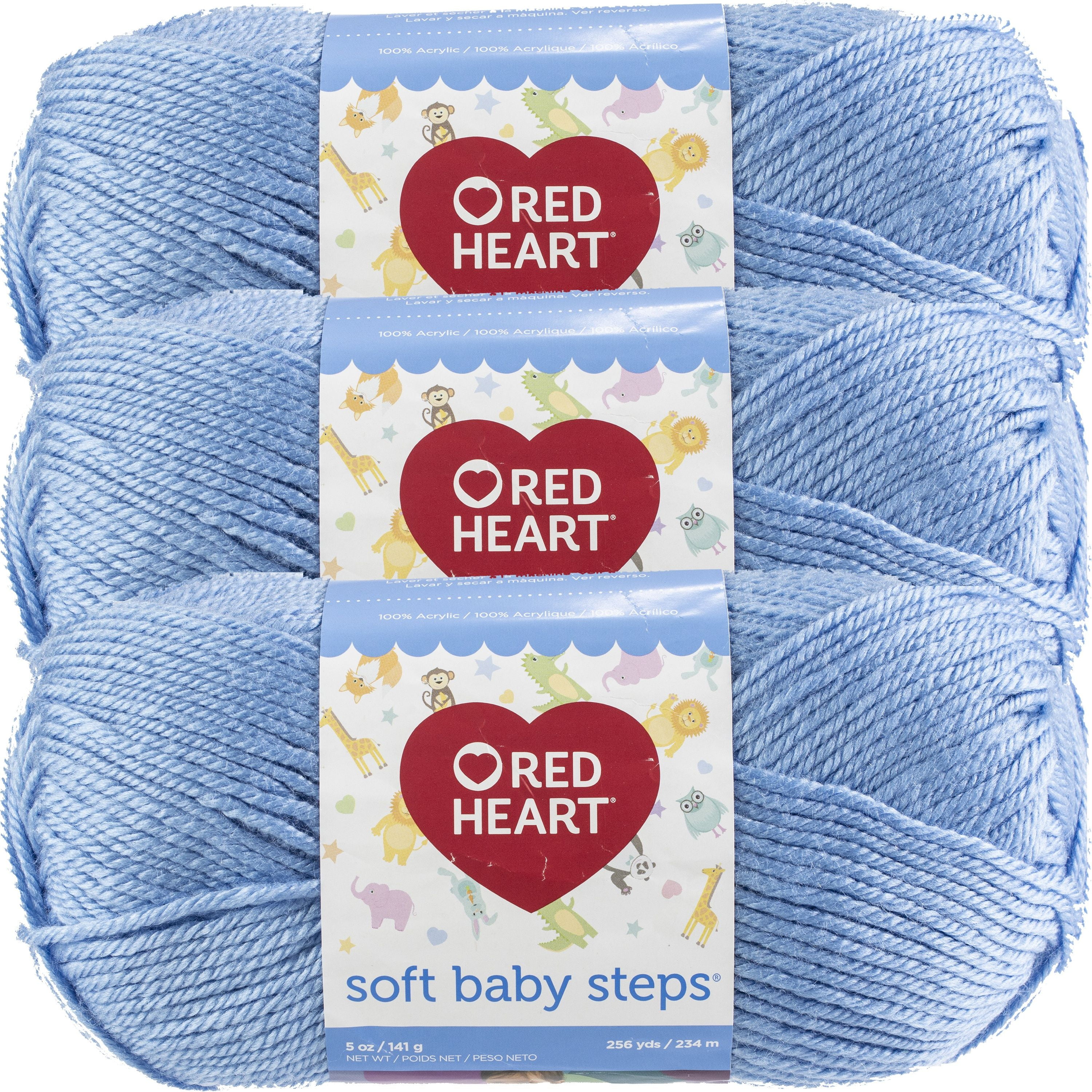 Red Heart Soft Baby Steps YarnBaby Blue, Multipack Of 3