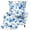Blue and White - Floral, variant on DISNIMO Floral Print 2-Piece Wingback Chair Covers Stretch Wing Armchair Slipcovers Non-Slip Washable Furniture Protector with Elastic Bottom for Living Room