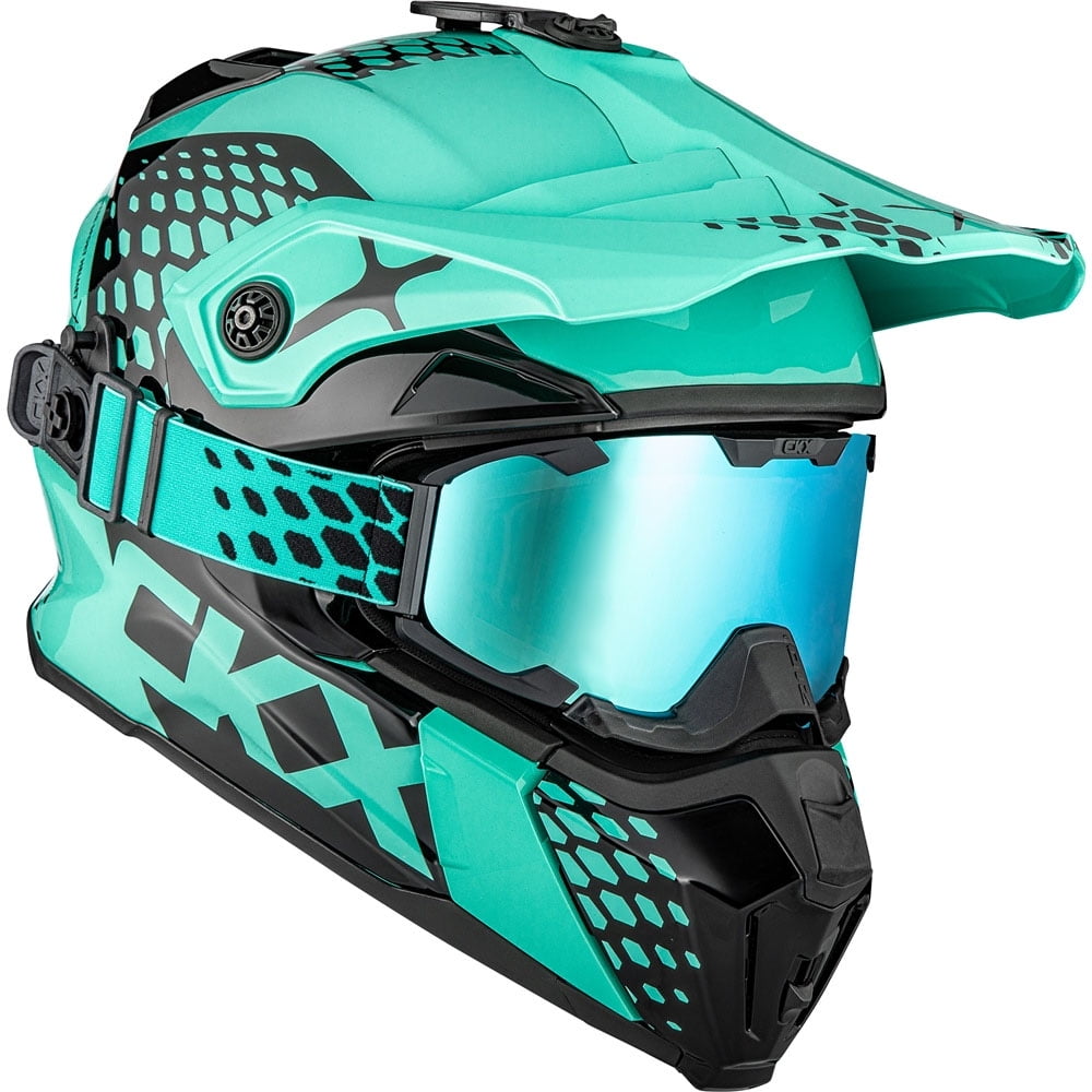 CKX Titan Original Full Face Snowmobile Helmet Viper Turquoise Glossy 516126