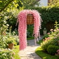 thumbnail image 5 of 5 Pack Artificial Weeping Willow Hanging Vines, 37.4 inch Aesthetic Faux Floral Trailing Vine Arrangement, Decorative Greenery for Wedding Living Room Outdoor Courtyard Festival Everyday Decor, 5 of 6