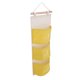 thumbnail image 2 of Bolsa colgante de lino y algodón con patrón de números, 3 bolsillos, para decoración de puerta y pared del hogar (amarillo), 2 of 9