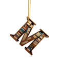 thumbnail image 1 of WIFKLSIIPG 2D Acrylic Christmas Cute Double Print 2D Gift Pendant 1 Piece Bookshelf English Letter Modeling J~R, 1 of 9