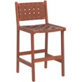 thumbnail image 5 of Dycanpo 24” Bar Stools Set of 2, Faux Leather Woven for Home Kitchen, Brown, 5 of 9