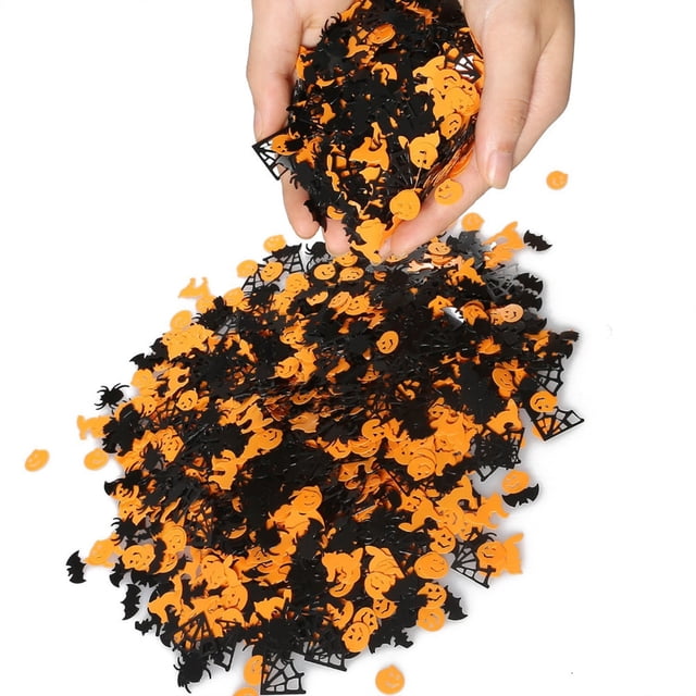 Decoración Halloween Confeti Telas Araña Brujas Calabaza Murciélagos Arañas Confeti Jadeshay A