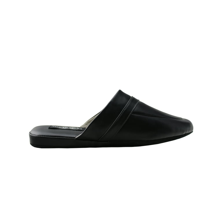 Mishansha Comfort House Shoes for Men Canvas Slip on Shoes Men's Slippers  Lightweight Mules Black