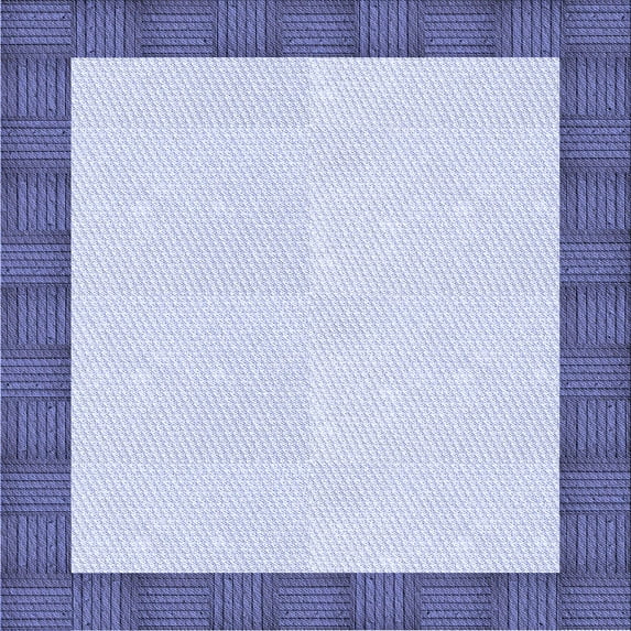 Ahgly Company Indoor Square Patterned Heavenly Blue Area Rugs, 5' Square