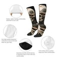 thumbnail image 6 of Daiia Sports Socks Cyber Skeleton With Tattoos Printed Novelty Crew Socks for Men Women Knee High Socks Cotton Socks Soft & Breathable Support Unisex Socks, 6 of 9