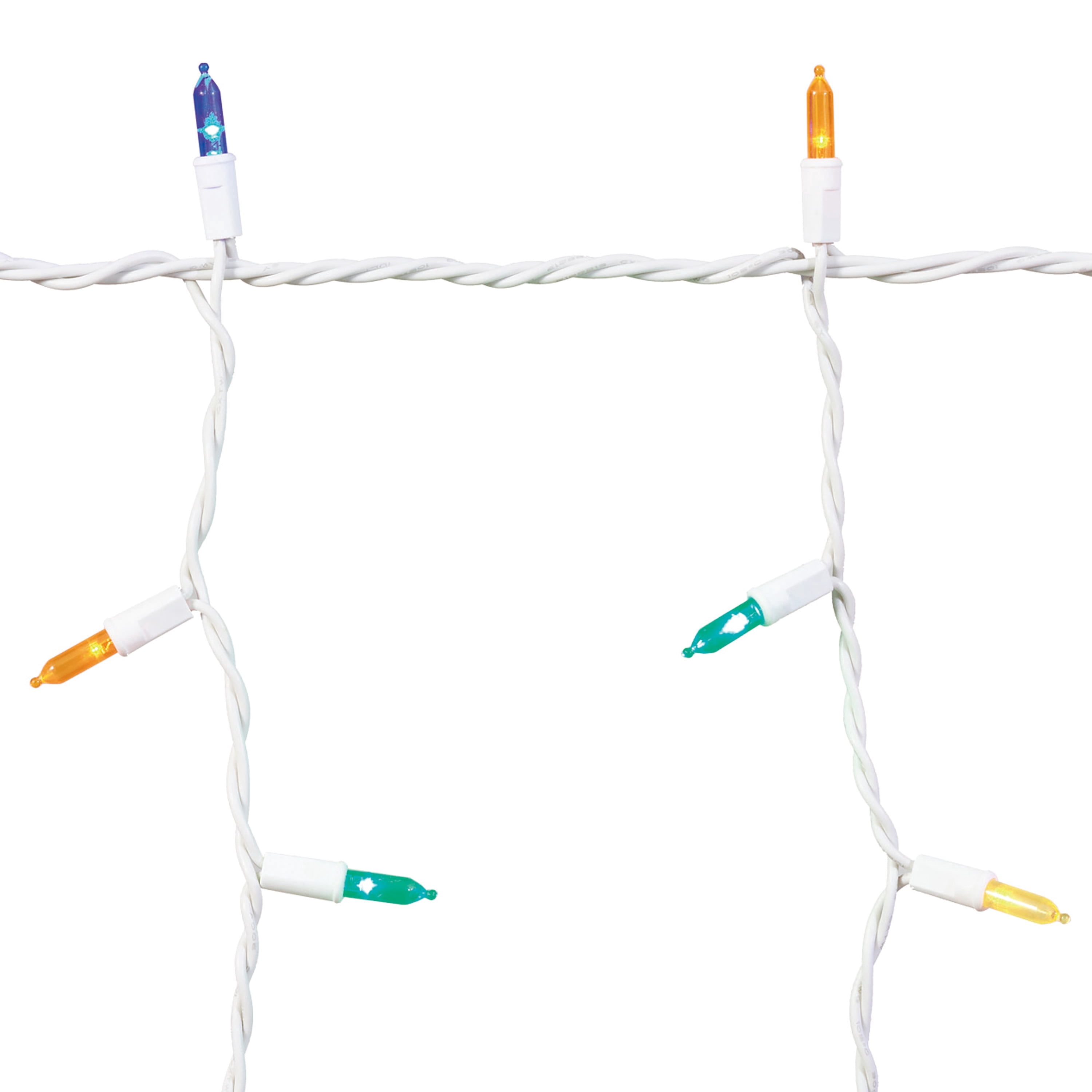 Indoor/Outdoor 500-Count LED Christmas Icicle Lights, Multicolor, White Wire, 50', by Holiday Time