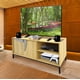 thumbnail image 1 of RED VELVET Mueble para TV Moderno, Color Madera Clara, 2 Estantes y 2 Puertas, Base Metálica Negra, 1 of 7