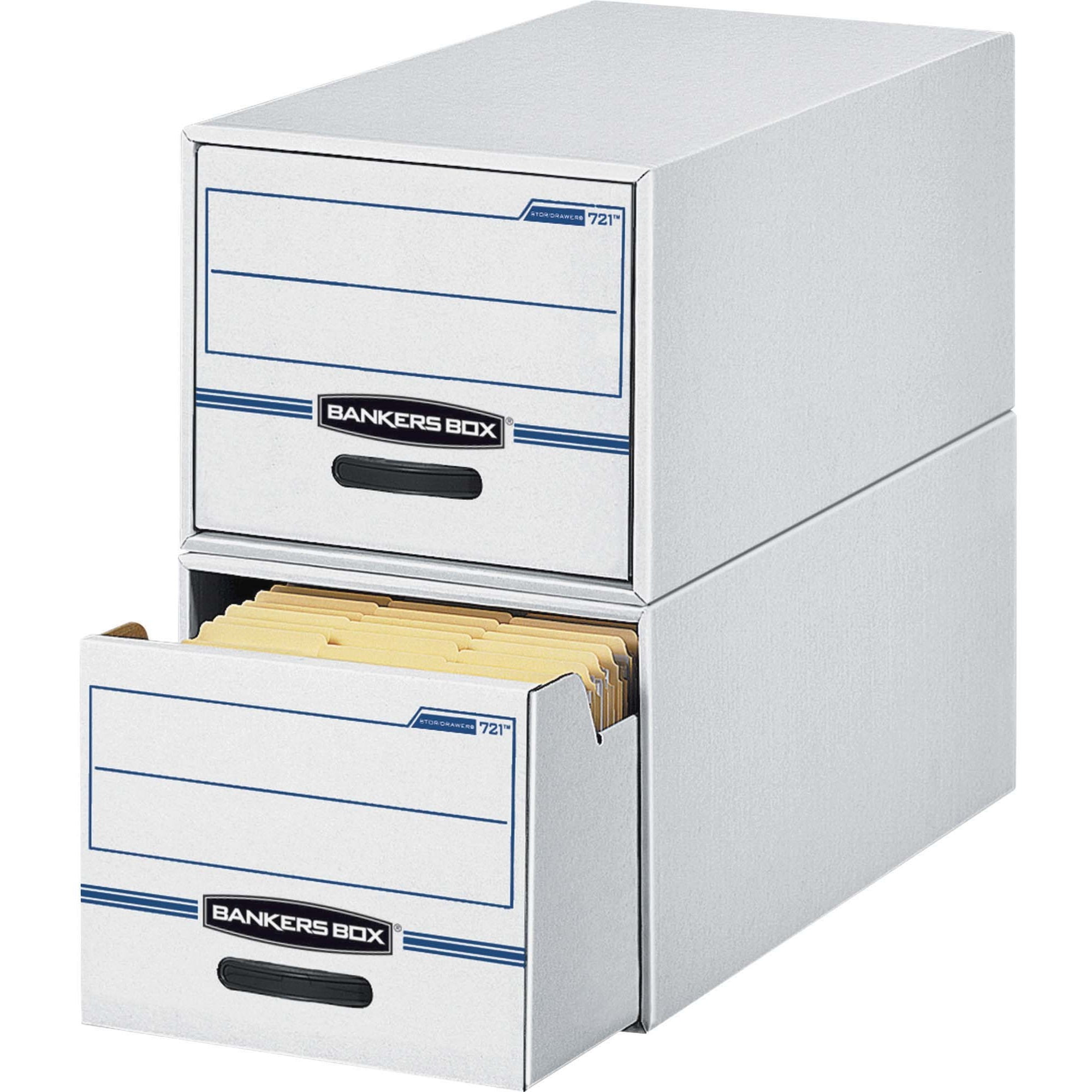 Bankers Box, FEL00721, Stor/Drawer File Storage Unit, 6 / Carton, White